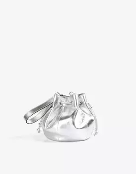 Скальперы - Вечеринка - Серебряная кожаная сумка Scalpers