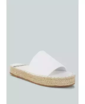 Скаляр Эспадрильи на платформе из натуральной мягкой кожи Rag & Co, белый