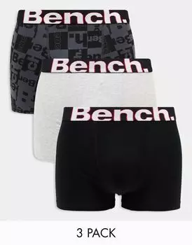 Скамейка – Seeko – Комплект из 3 пар боксеров разных цветов Bench