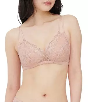 Skarlett Blue Paradise: грудастая бюстгальтер без косточек, бежевый