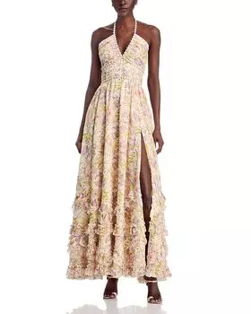 Скарлетт Халтер Платье с Декоративными Элементами V. Chapman, мультиколор