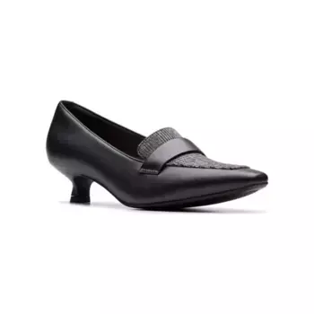 Скарлит Мейбл женские лоферы на низком каблуке без застежки Clarks, черный