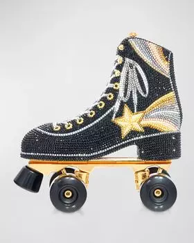Skate Night Роликовые Коньки Crystal Minaudiere Judith Leiber Couture, цвет Champagne Jet Multi