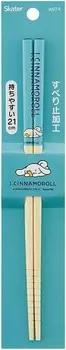 Skater ANT4-A Бамбуковые безопасные палочки для еды, палочки для еды Cinnamoroll длиной 8,3 дюйма (21 см), Bamboo Chopsticks