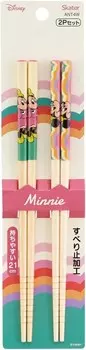 Skater ANT4W-A Бамбуковые палочки для еды Disney Retro с Минни Маус, 8,3 дюйма (21 см), набор из 2 шт., Minnie
