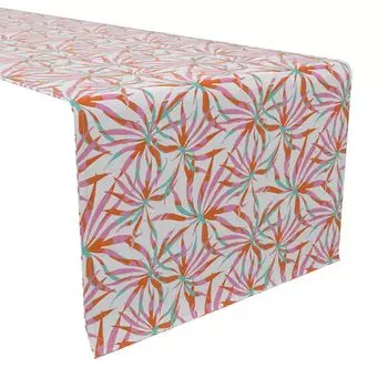 Скатерть, 100 % хлопок, 16x108 дюймов, яркий гавайский узор.