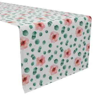 Скатерть, 100 % хлопок, 16x72 дюйма, богемный свадебный цветочный узор.