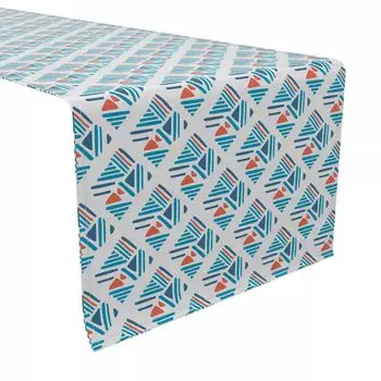 Скатерть, 100 % хлопок, 16x72 дюйма, узор «современные линии».