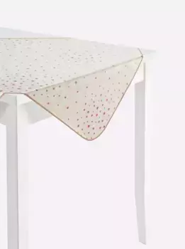 Скатерть 130х160 см, бежево-красный