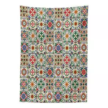 Скатерть абстрактные листья Twentyfour, мультколор