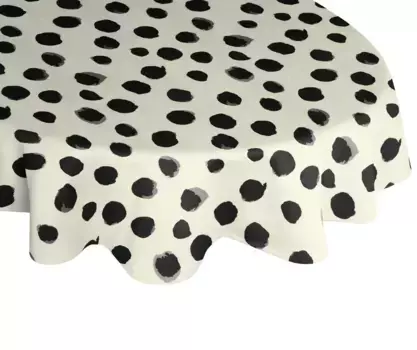 Скатерть Adam "Dots", изготовленная из экологически чистого хлопка, производство Германия 80х80 см, черный