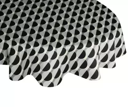 Скатерть Adam "Круги", (1 шт.), GOTS органический, сертифицирован CERES 0242Производство: Германия 120х120 см, темно-серый/светло-серый/черный