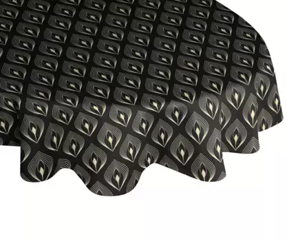 Скатерть Adam "Перья", (1 шт.), GOTS органический, сертифицирован CERES 0242Произведено в Германии 190х130 см, цвет natur, schwarz