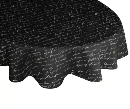 Скатерть Adam "Scribble", изготовленная из экологически чистого хлопка, производство Германия 190х145 см, черный