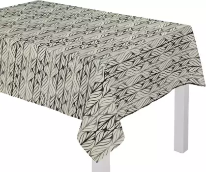 Скатерть Adam "Волна", изготовленная из экологически чистого хлопка, производство Германия 120х120 см, темно-серый/светло-серый