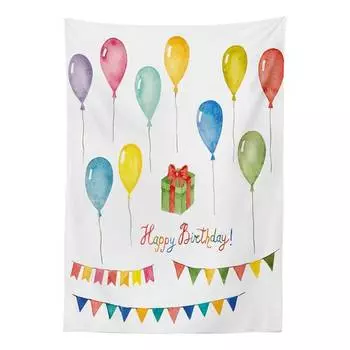 Скатерть акварель на день рождения Twentyfour, мультколор