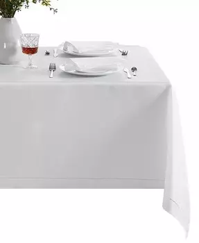Скатерть Alison из ткани с перфорированной каймой, 52 x 52 дюйма Elrene, белый