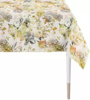 Скатерть АПЕЛЬТ "2708 Осеннее время, осеннее украшение, осень ", (1 шт.), цифровая печать APELT 150х250 см, белый/оранжевый/желтый/зеленый