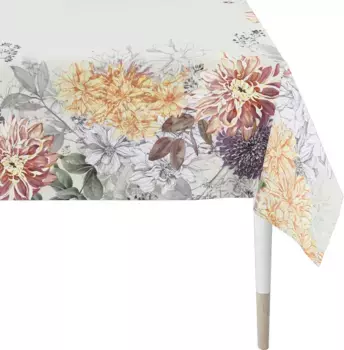 Скатерть АПЕЛЬТ "5604 AUTUMN TIME, осенний декор, осень ", (1 шт.), цифровая печать APELT 150х250 см, серый