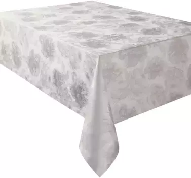 Скатерть Curt Bauer "3458 Диана, с изящно нарисованными пионами, дамасское столовое белье", (1 штука), из 100% хлопка, мерсеризованная 130х275 см, цвет leinen