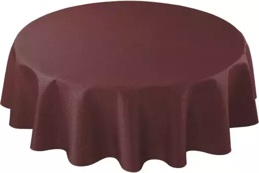 Скатерть Curt Bauer "3947 Рига, круглая, с ромбовидным узором, дамасское столовое белье", (1 штука), из 59% хлопка, 41% полиэстера, мерсеризованная, с защитой от пятен 180 см, цвет rubin