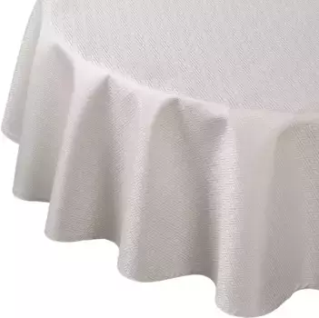 Скатерть Curt Bauer "3947 Рига, овальная, с ромбовидным мотивом, дамасское столовое белье", (1 шт.), ткань 59% хлопок, 41% полиэстер, мерсеризованная, с защитой от пятен 140х190 см, цвет dunstgrau