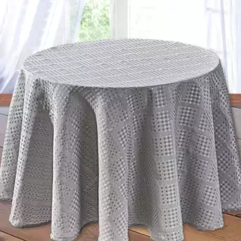 Скатерть Delindo Lifestyle "Rebecca", (1 шт.), жаккардовая ткань однотонная 130х160 см, серый