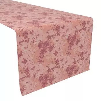 Скатерть-дорожка, 100 % хлопок, 16x90 дюймов, фактура розового мрамора.