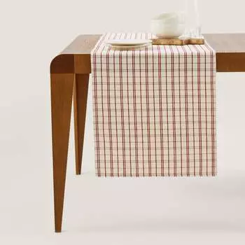 Скатерть-дорожка Zara Home Checked Cotton