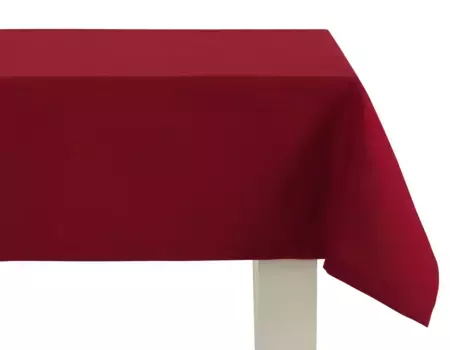 Скатерть Dreams "UNI", ширина края ок. 2,5 см, элегантный уголок с буквами 140х220 см, темно-красный