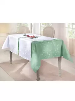 Скатерть галка Dohle&Menk овал 160х220 см, зеленый/лайм