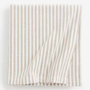 Скатерть H&M Home Striped Cotton, бежевый
