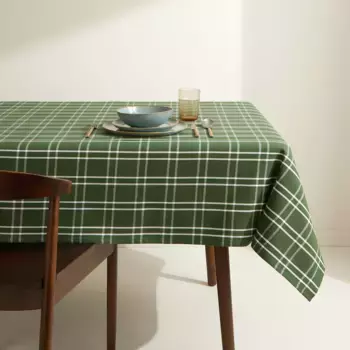 Скатерть хлопковая El Corte Ingls роспись, зеленый