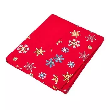 Скатерть Homescapes Schneeflocken Bordre, 137x1x228 см, красный