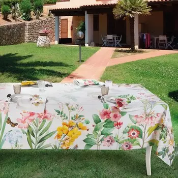 Скатерть из атласа из чистого хлопка с цветочным узором - Цветущий Napking