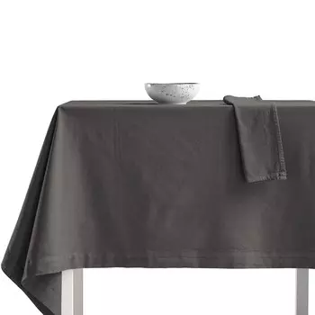 Скатерть из чистого хлопка, без глажки - Cales Lisola Stone, гризайль