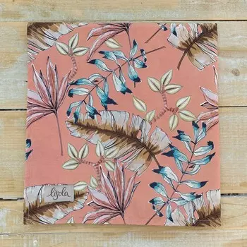 Скатерть из чистого хлопка с цветочным узором - Gilda Lisola, роза, Rotonda 200cm