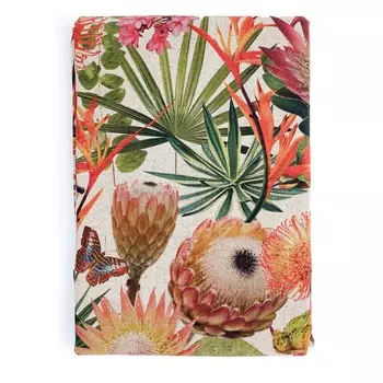 Скатерть из чистого хлопка с цветочным узором - Laguna Lisola, шерсть, Rotonda 270cm