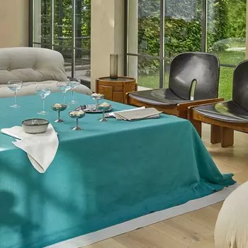 Скатерть из чистого хлопка - всегда Fazzini, бирюзовый