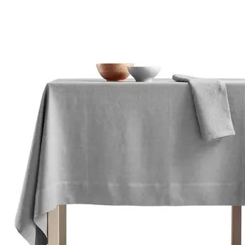 Скатерть из чистого льна StoneWashed без глажки - Andromeda Lisola Stone, пепел