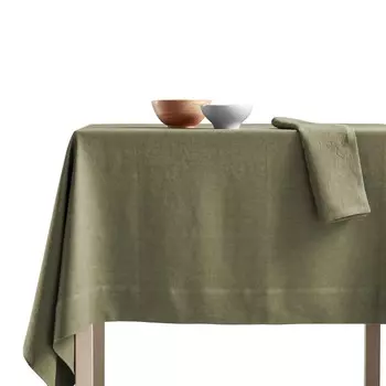 Скатерть из чистого льна StoneWashed без глажки - Andromeda Lisola Stone, лес