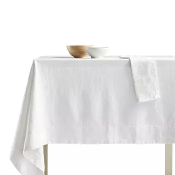 Скатерть из чистого льна StoneWashed без глажки - Andromeda Lisola Stone, белый