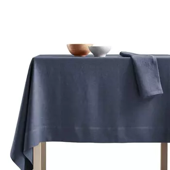 Скатерть из чистого льна StoneWashed без глажки - Andromeda Lisola Stone, деним