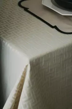 Скатерть из смеси хлопка H&M, 140x240 см, бежевый