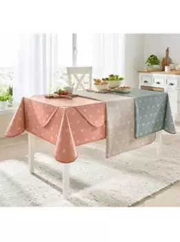 Скатерть овал: 140х190 см, бежевый