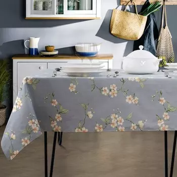 Скатерть, пропитанная смолой, из хлопка с цветочным узором - Малар Lisola, цвет Ghiaccio