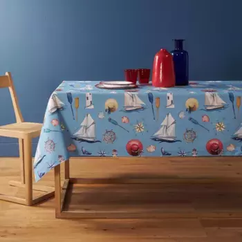 Скатерть "Регата" 140X220 Bassetti, небесно-голубой