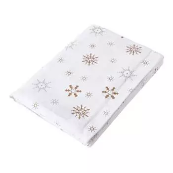 Скатерть с узором снежинки Homescapes, белый