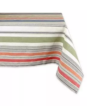 Скатерть в теплую полоску 60 x 84 дюйма Design Imports, зеленый