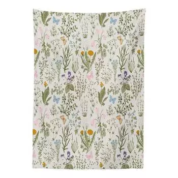 Скатерть винтажные садовые растения Twentyfour, зеленый